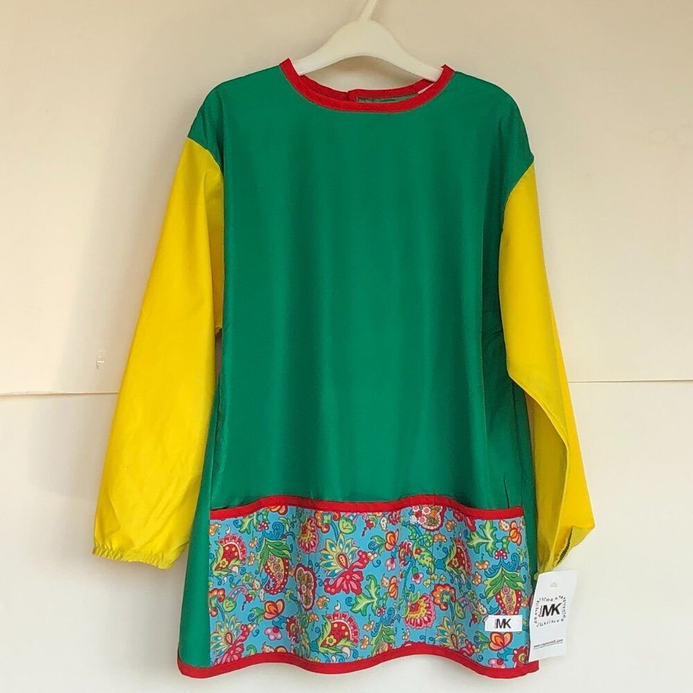 NWT Kid Long Sleeve Craft Smock Apron w/3 Pockets Made in Quebec by Creation MK - Picture 5 of 13
